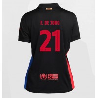 Maglia Calcio Barcelona Frenkie de Jong #21 Seconda Divisa Donna 2024-25 Manica Corta